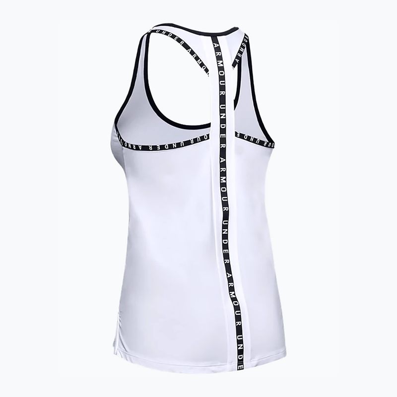 Tank top treningowy damski Under Armour Knockout Tank white/white/black 6