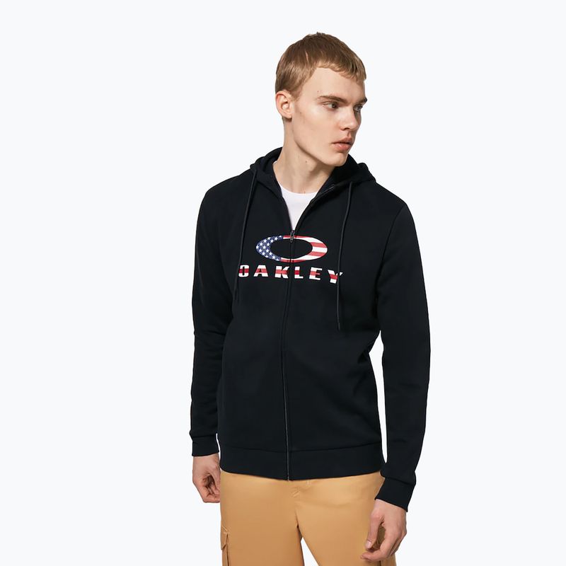 Bluza męska Oakley Bark 2.0 Hoodie FZ black/american flag 4