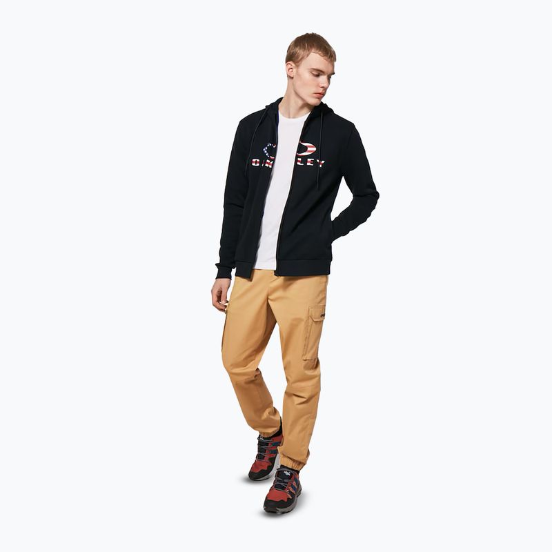 Bluza męska Oakley Bark 2.0 Hoodie FZ black/american flag 5