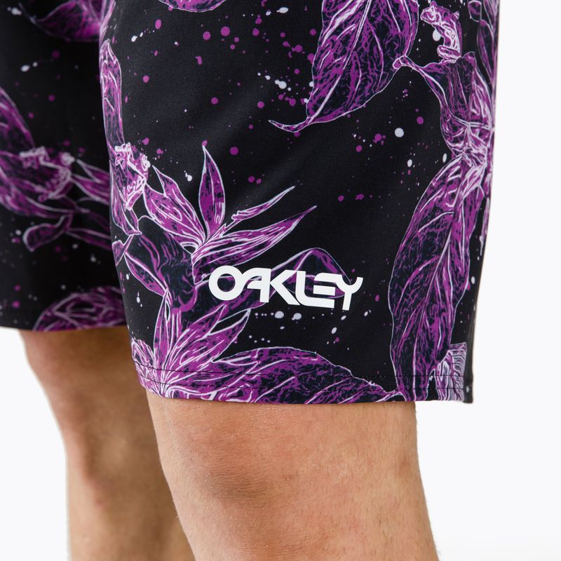 Szorty kąpielowe męskie Oakley Retro Split 21 purple flower/stripe 8