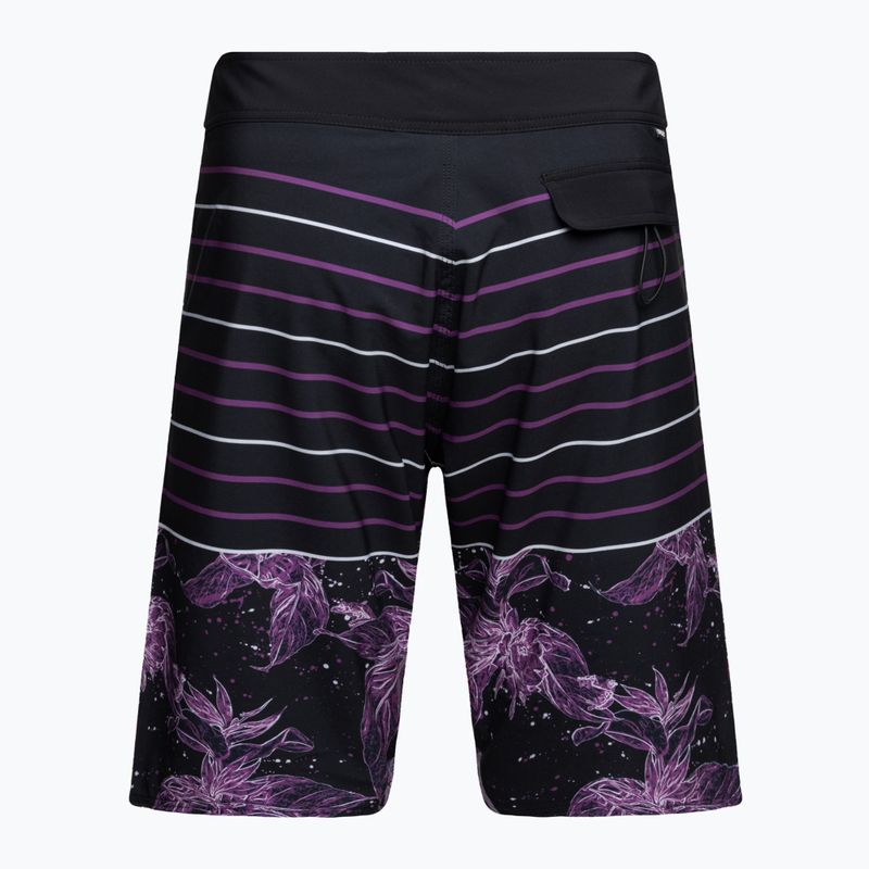 Szorty kąpielowe męskie Oakley Retro Split 21 purple flower/stripe 2