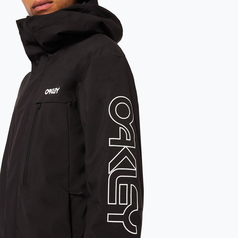 Kurtka snowboardowa męska Oakley TNP TBT Insulated black/white logo 7