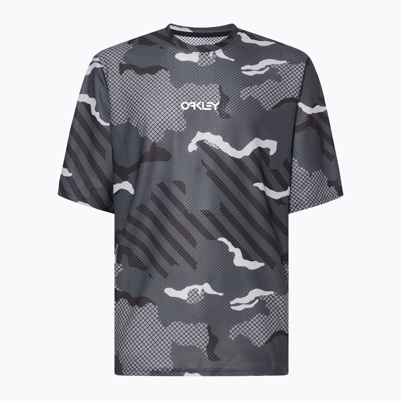 Koszulka rowerowa męska Oakley Ride Free black stripe/grip camo 9