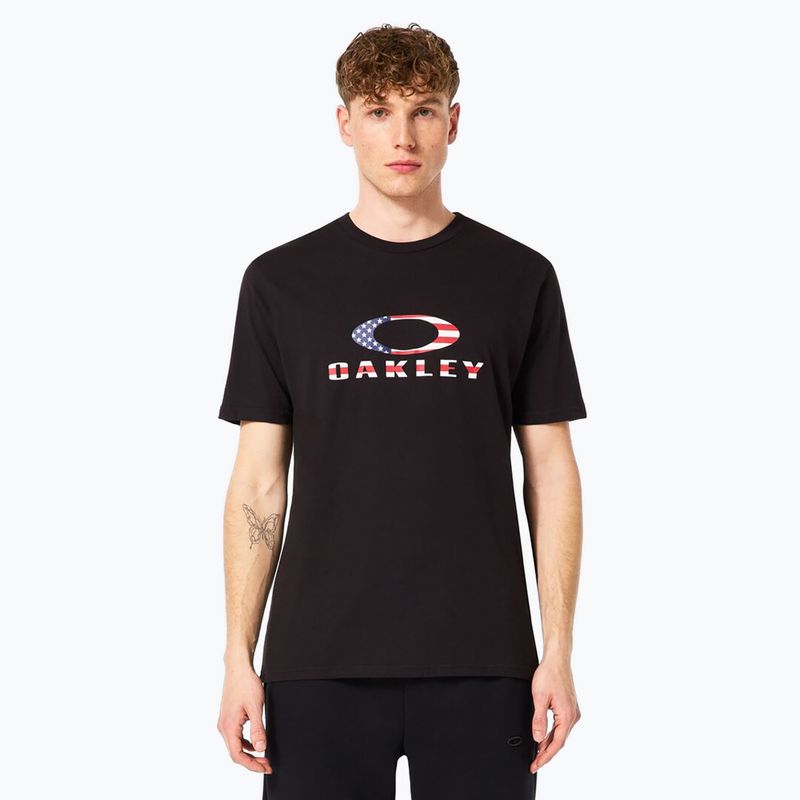 Koszulka męska Oakley O Bark 2.0 black/american flag