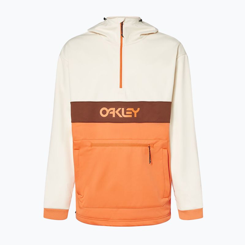 Bluza softshell męska Oakley TNP Nose Grab Softshell Hoodie arctic white/soft orange 12