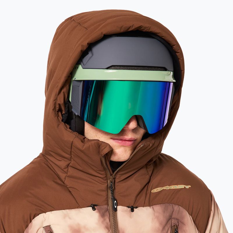 Kurtka snowboardowa męska Oakley TC Rykkinn brown clouds print 11