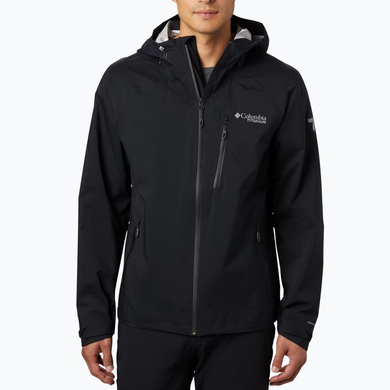 Kurtka przeciwdeszczowa męska Columbia Titan Pass 2.5L black