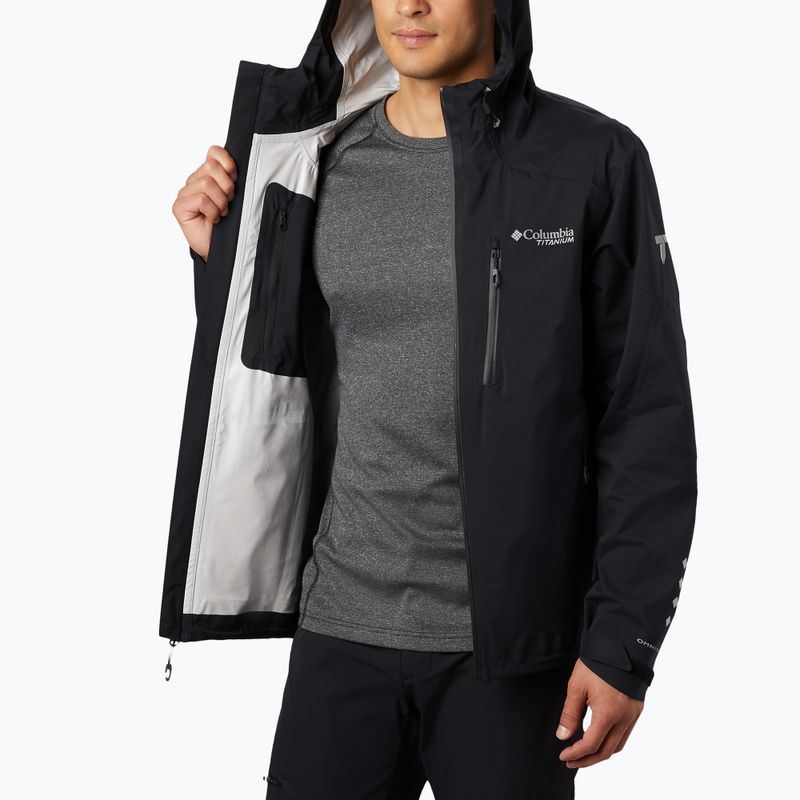 Kurtka przeciwdeszczowa męska Columbia Titan Pass 2.5L black 4
