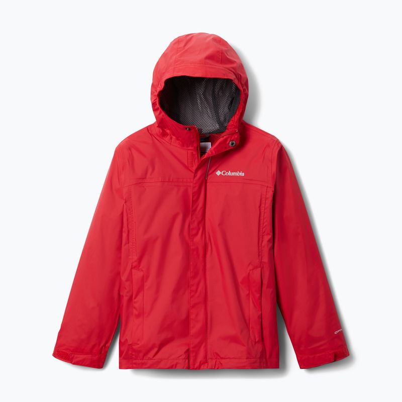 Kurtka przeciwdeszczowa dziecięca Columbia Watertight mountain red 6