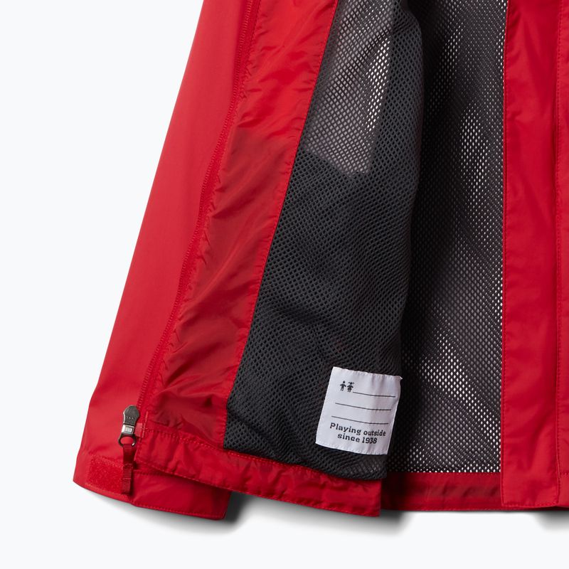 Kurtka przeciwdeszczowa dziecięca Columbia Watertight mountain red 8