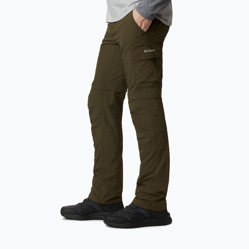 Spodnie trekkingowe męskie Columbia Silver Ridge II Convertible olive green 3