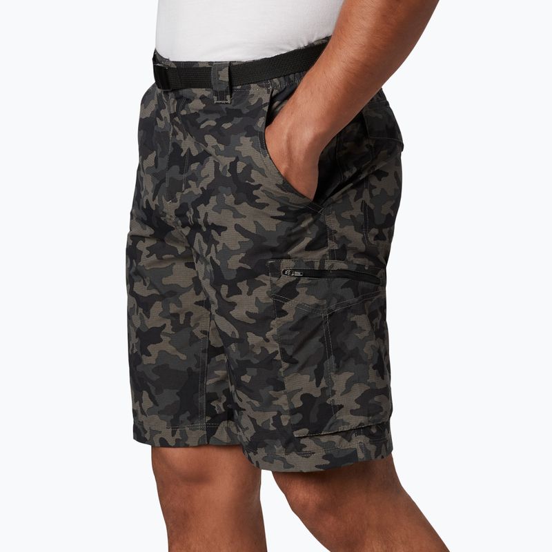 Spodenki trekkingowe męskie Columbia Silver Ridge Printed Cargo black camo 2
