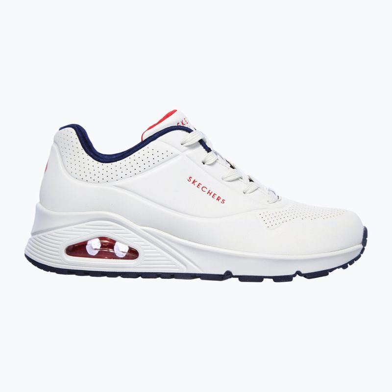 Buty SKECHERS Uno Stand On Air white durabuck/navy/red trim/mesh 2