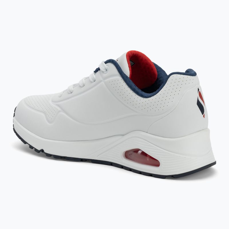Buty SKECHERS Uno Stand On Air white durabuck/navy/red trim/mesh 3
