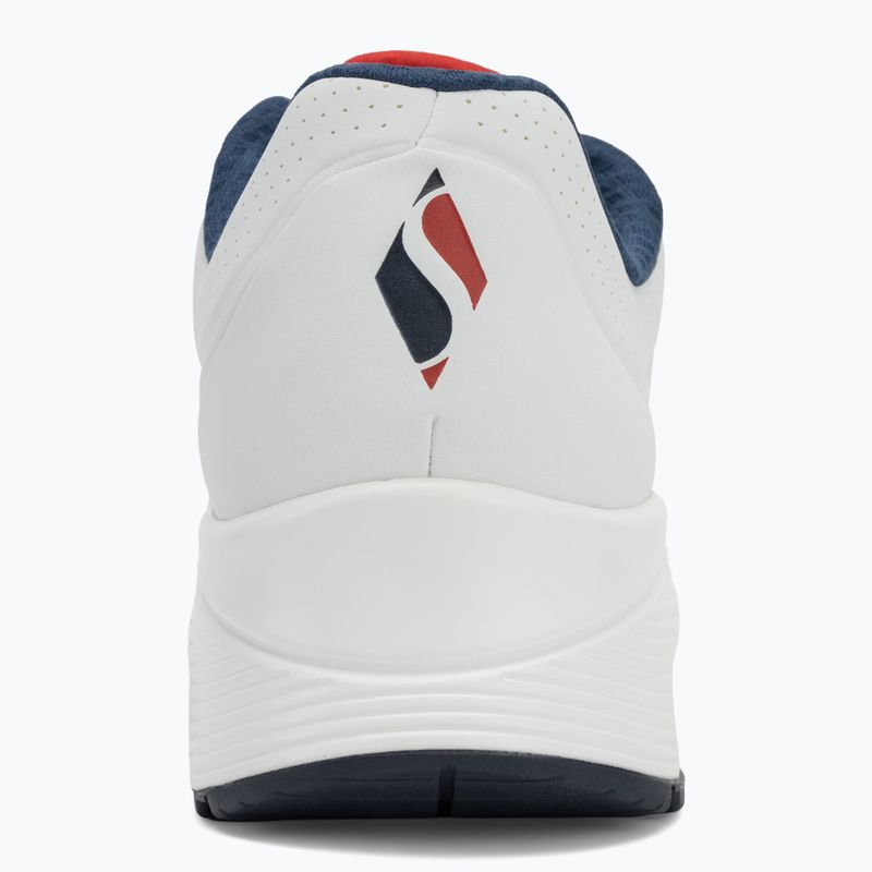 Buty SKECHERS Uno Stand On Air white durabuck/navy/red trim/mesh 6