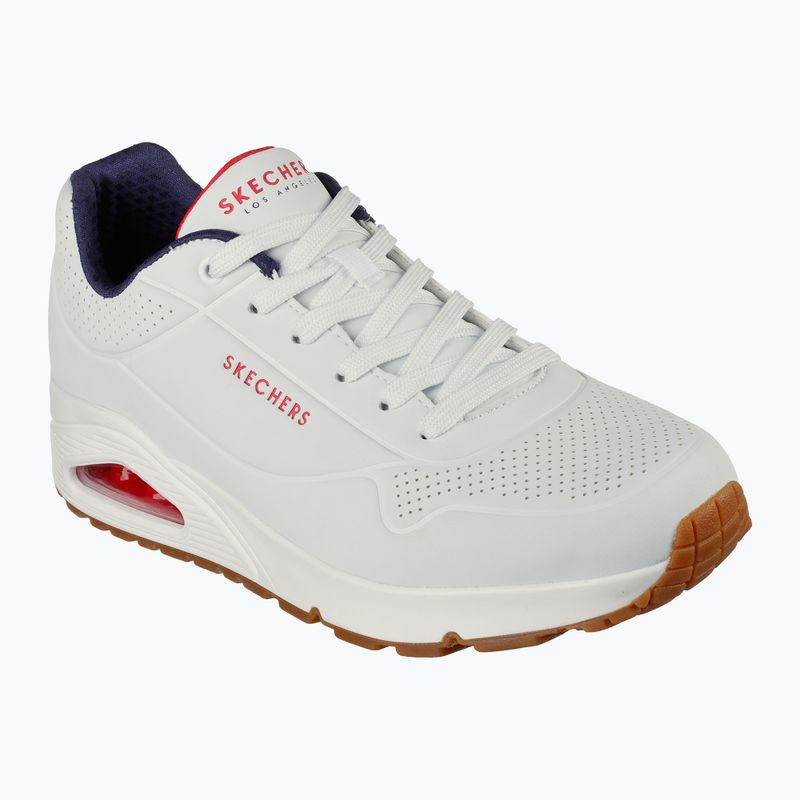 Buty męskie SKECHERS Uno Stand On Air white/navy/red 8