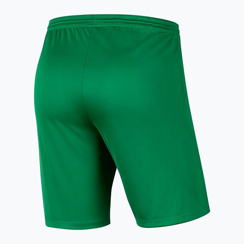 Spodenki piłkarskie dziecięce Nike Dri-FIT Park III Knit Short Jr pine green/white 2