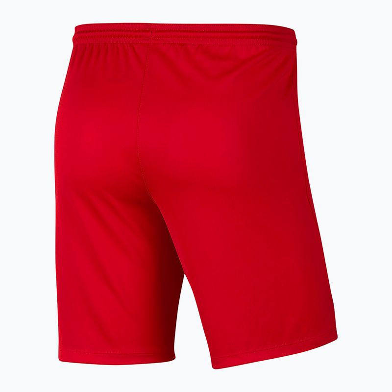 Spodenki piłkarskie dziecięce Nike Dri-FIT Park III Knit Short Jr university red/white 2