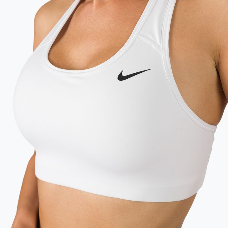 Biustonosz treningowy Nike Dri-Fit Swoosh white/black 4