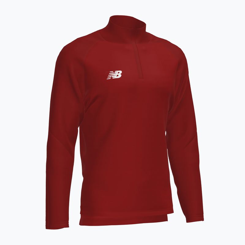 Bluza piłkarska dziecięca New Balance Training 1/4 Zip Knitted burgundy