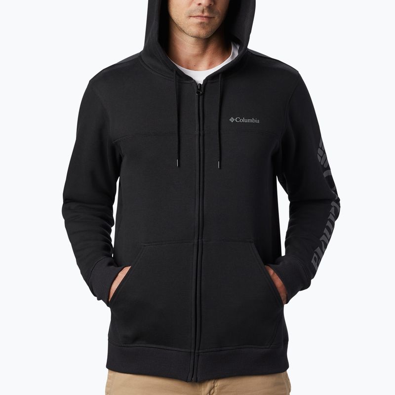 Bluza męska Columbia Logo Fleece Full Zip black/csc sleeve logo