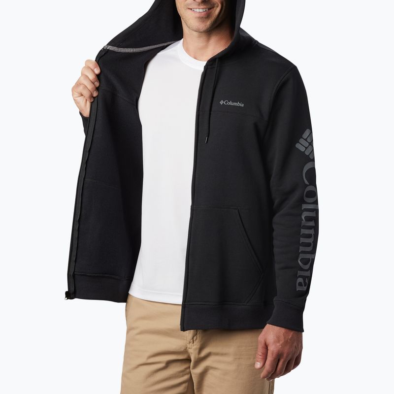 Bluza męska Columbia Logo Fleece Full Zip black/csc sleeve logo 3