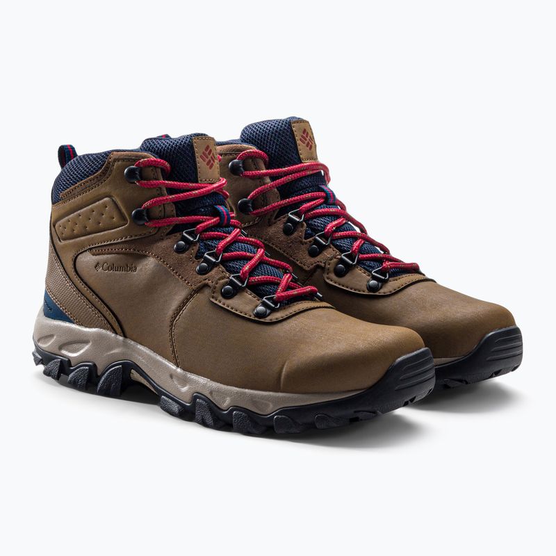 Buty trekkingowe męskie Columbia Newton Ridge Plus II Wp light brown/red velvet 5