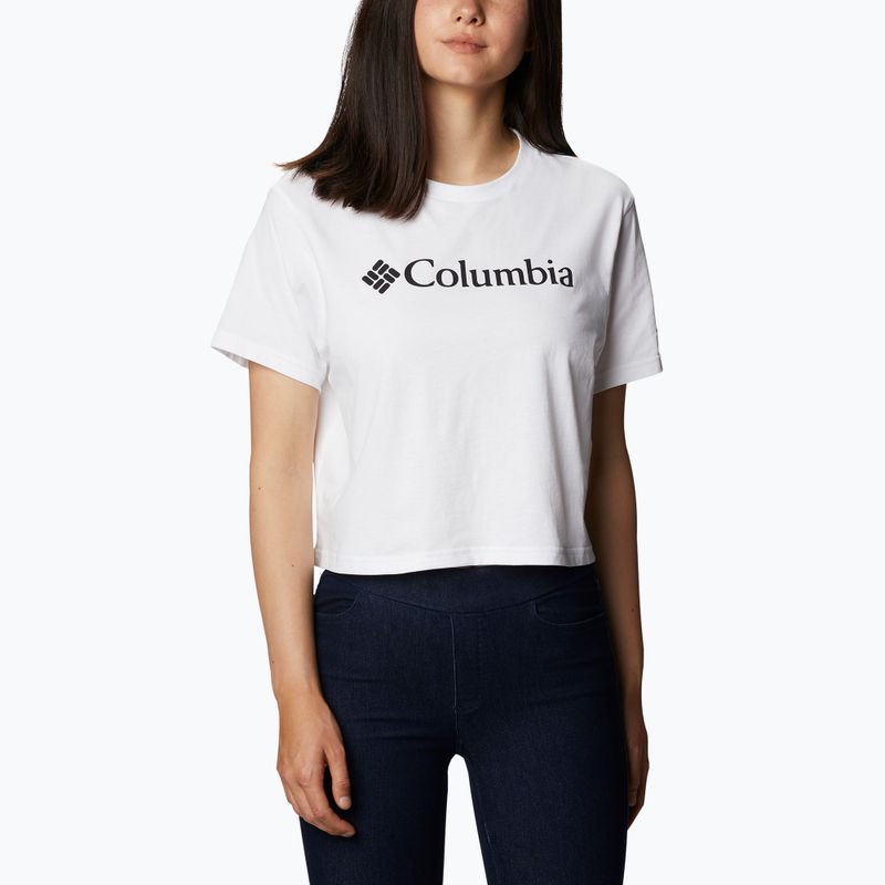 Koszulka trekkingowa damska Columbia North Cascades Cropped white