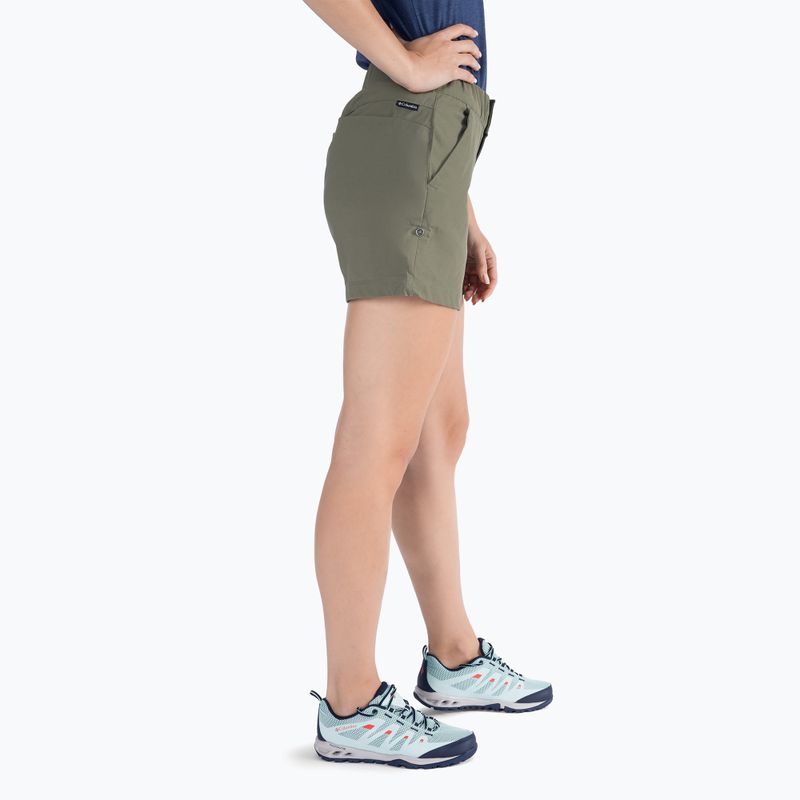 Spodenki trekkingowe damskie Columbia Firwood Camp II stone green 4