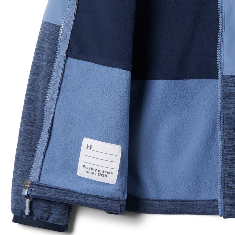 Bluza trekkingowa dziecięca Columbia Out-Shield Dry bluestone/collegiate navy heather 3