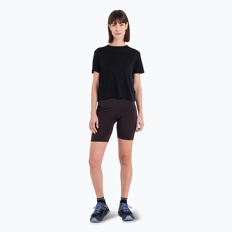 Koszulka trekkingowa damska icebreaker Merino 150 Tech Lite III SS Crop Tee black 2