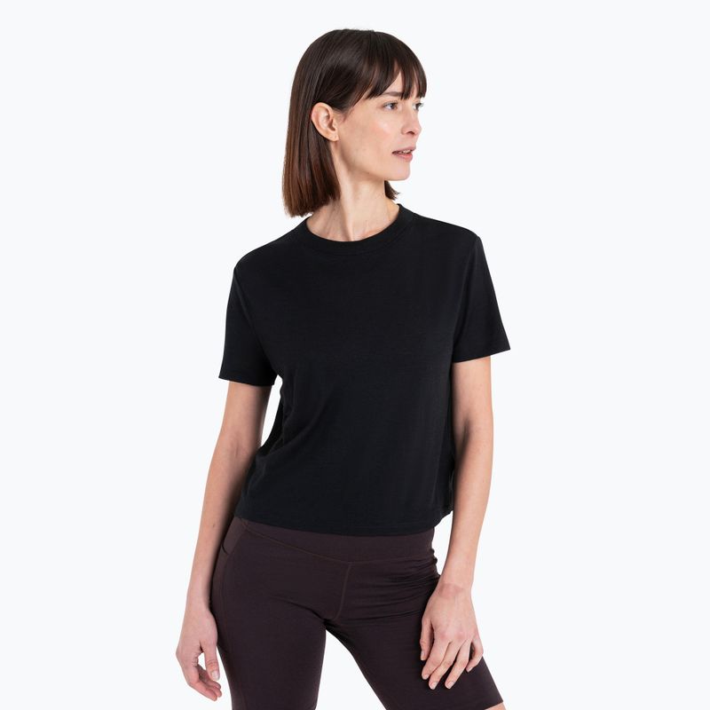 Koszulka trekkingowa damska icebreaker Merino 150 Tech Lite III SS Crop Tee black 4
