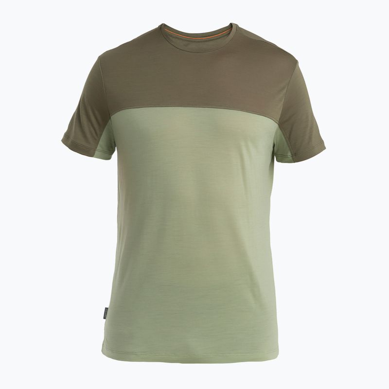 Koszulka trekkingowa męska icebreaker Merino Cool-Lite Sphere III SS Tee Colour Block lichen/loden 7
