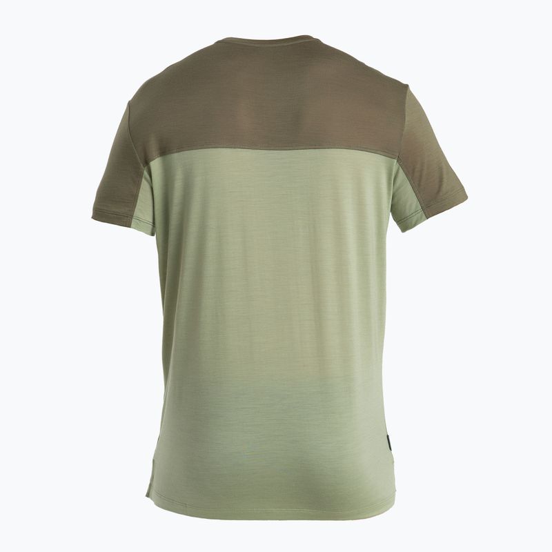 Koszulka trekkingowa męska icebreaker Merino Cool-Lite Sphere III SS Tee Colour Block lichen/loden 8