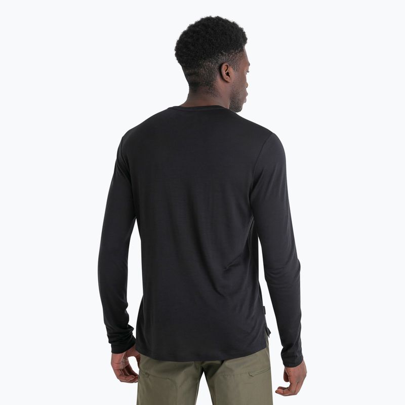 Longsleeve trekkingowy męski icebreaker Merino 125 Cool-Lite Sphere III Tee black 3