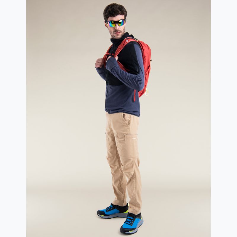 Bluza trekkinogwa męska icebreaker Merino 200 Realfleece™ Descender black/graphite/cb 8