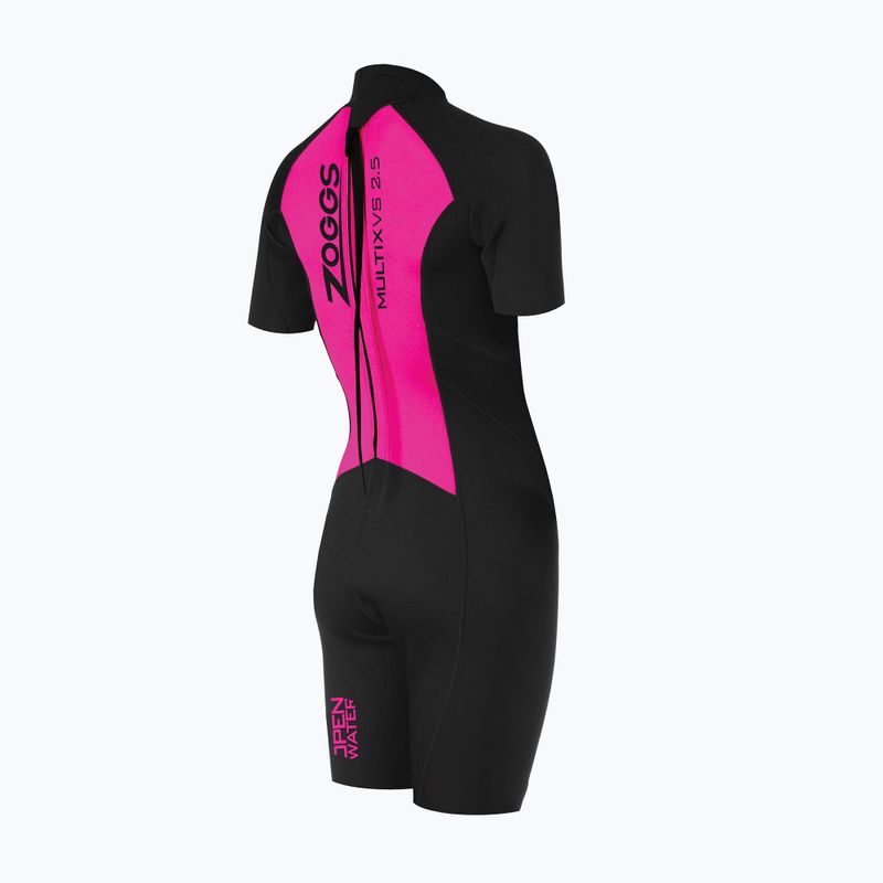 Pianka triathlonowa damska Zoggs OW Multix VS 2,5 mm black/pink 2
