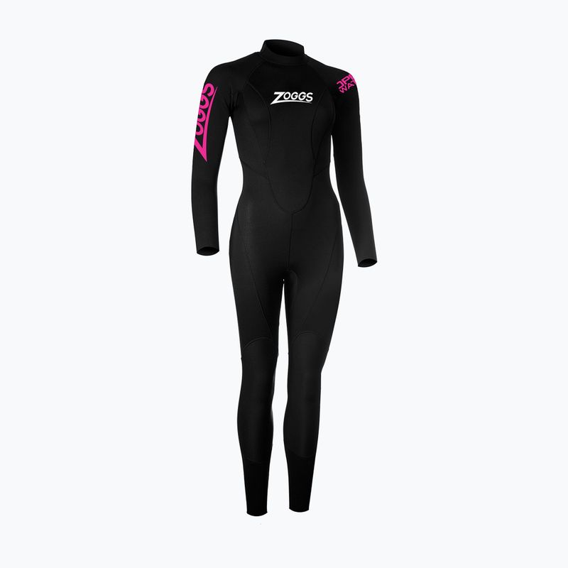 Pianka triathlonowa damska Zoggs Ow Multix Vl 2,5 mm black/pink
