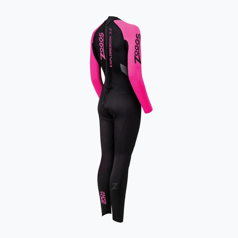 Pianka triathlonowa damska Zoggs Ow Explorer Gsk Fs 3.2.2 mm black/pink 2