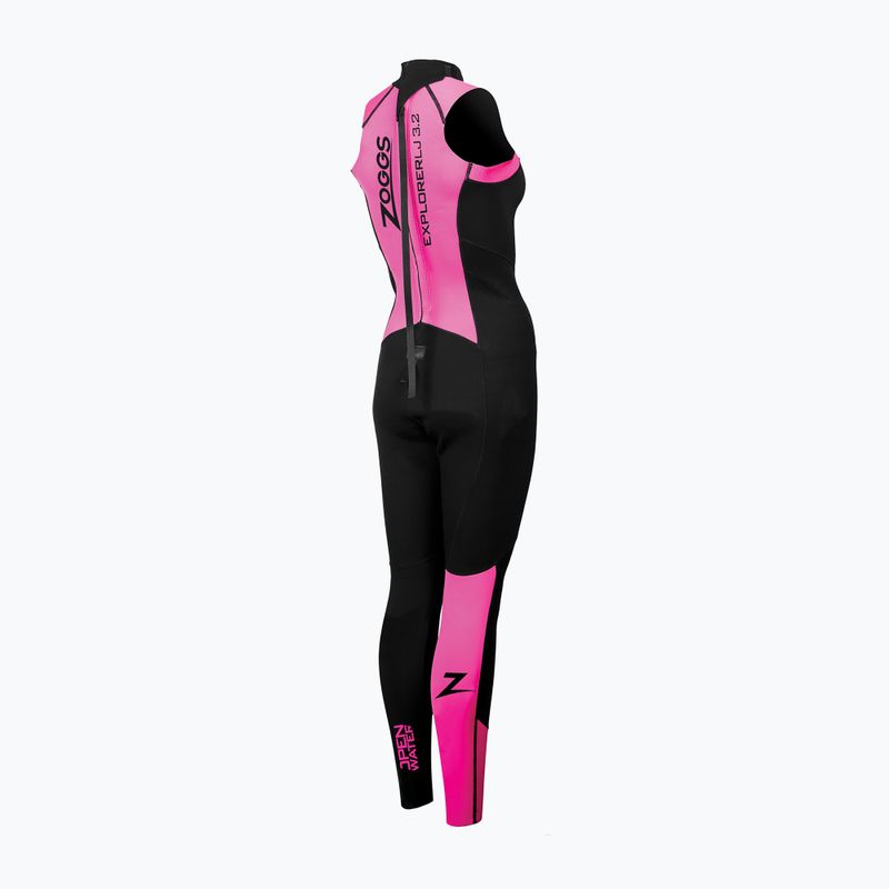 Pianka triathlonowa damska Zoggs OW Explorer LJ 3.2.2 mm black/pink 2