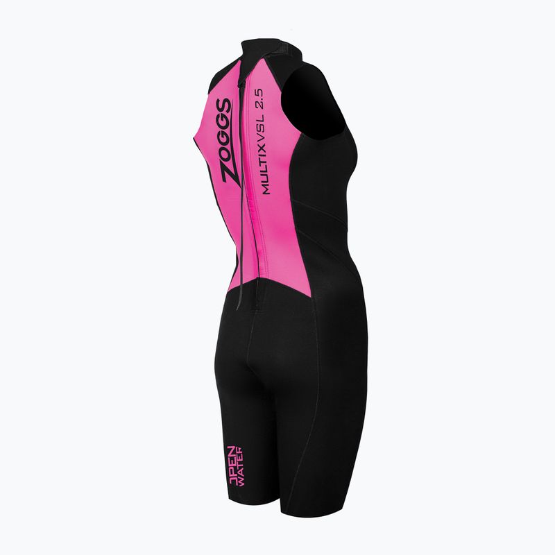 Pianka triathlonowa damska Zoggs OW Multix VSL 2,5 mm black/pink 2