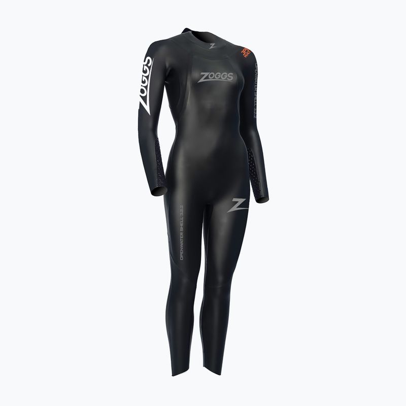 Pianka do pływania damska Zoggs Ow Shell Fs 3.2.2 mm black/orange