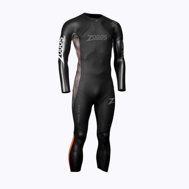 Pianka triathlonowa męska Zoggs Ow Pure Fs 3,5 mm 3/4 black