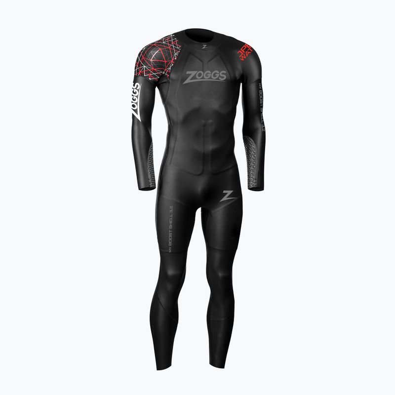 Pianka triathlonowa męska Zoggs Ow Myboost Shell Fs 3.2 mm black/red