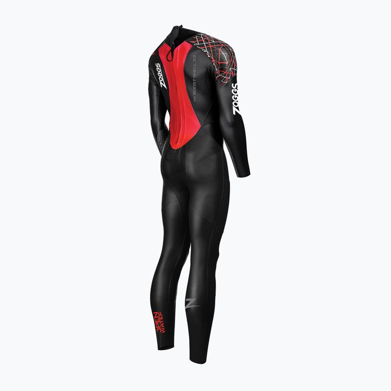 Pianka triathlonowa męska Zoggs Ow Myboost Shell Fs 3.2 mm black/red 2