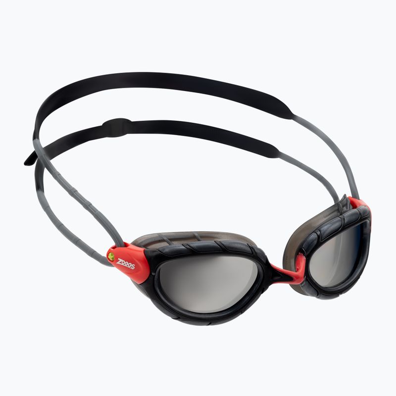 Okulary do pływania Zoggs Predator Titanium red/ grey/ mirrored smoke