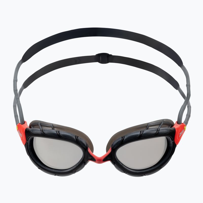 Okulary do pływania Zoggs Predator Titanium red/ grey/ mirrored smoke 2