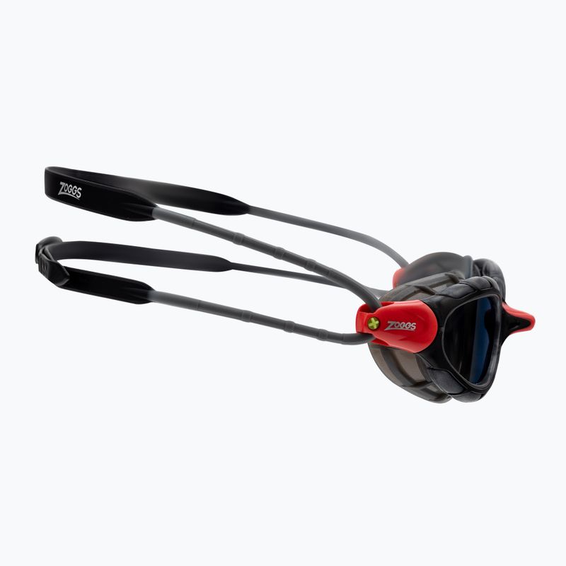 Okulary do pływania Zoggs Predator Titanium red/ grey/ mirrored smoke 3
