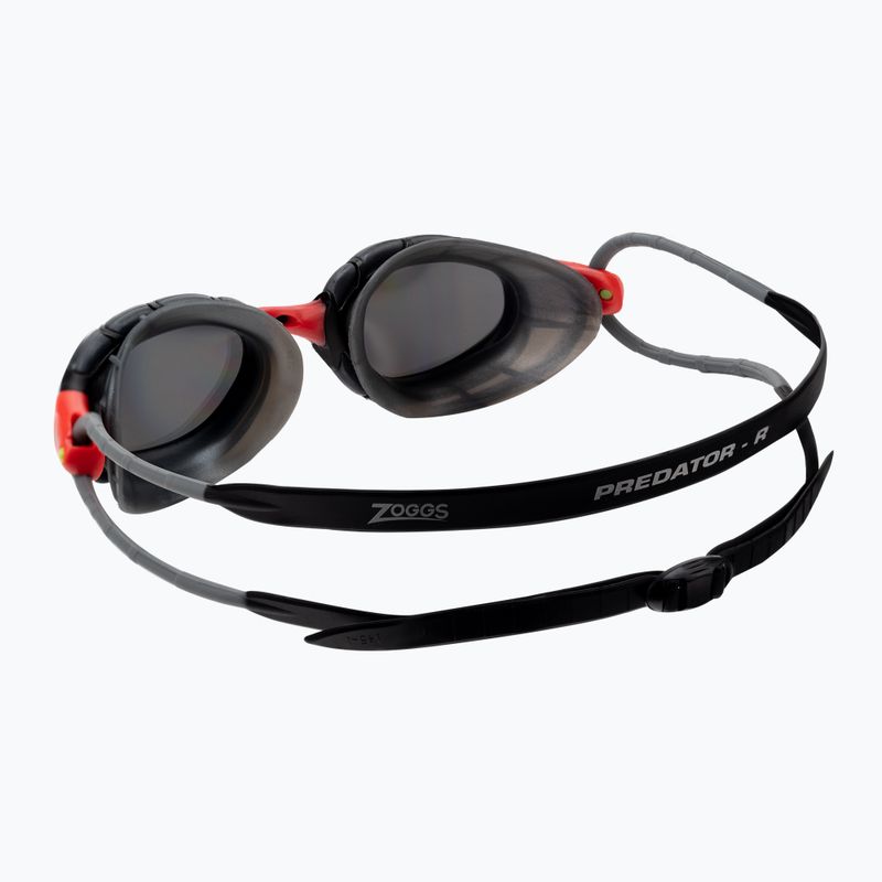 Okulary do pływania Zoggs Predator Titanium red/ grey/ mirrored smoke 4