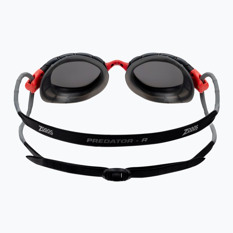 Okulary do pływania Zoggs Predator Titanium red/ grey/ mirrored smoke 5